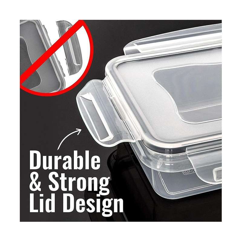 16pack Airtight Food Storage Containers with Lids (16 Containers and 16 Lids), Plastic Meal Prep Co