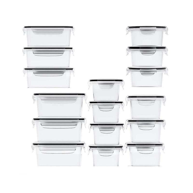 16pack Airtight Food Storage Containers with Lids (16 Containers and 16 Lids), Plastic Meal Prep Co