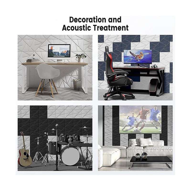 16pcs Acoustic Panel with Self-adhesive,12x12x0.4in Sound Proof Panel,sound Panel High Density Stud