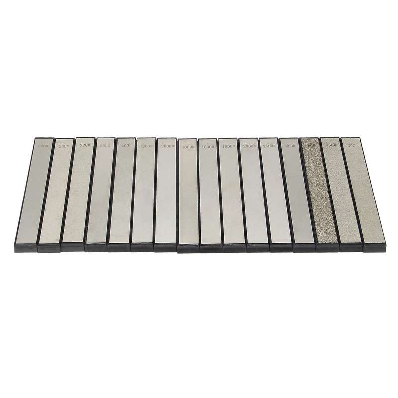 16Pcs Diamond Sharpener Household Kitchen Whetstone Sharpening System Diamond Whetstone Set Tool 80-