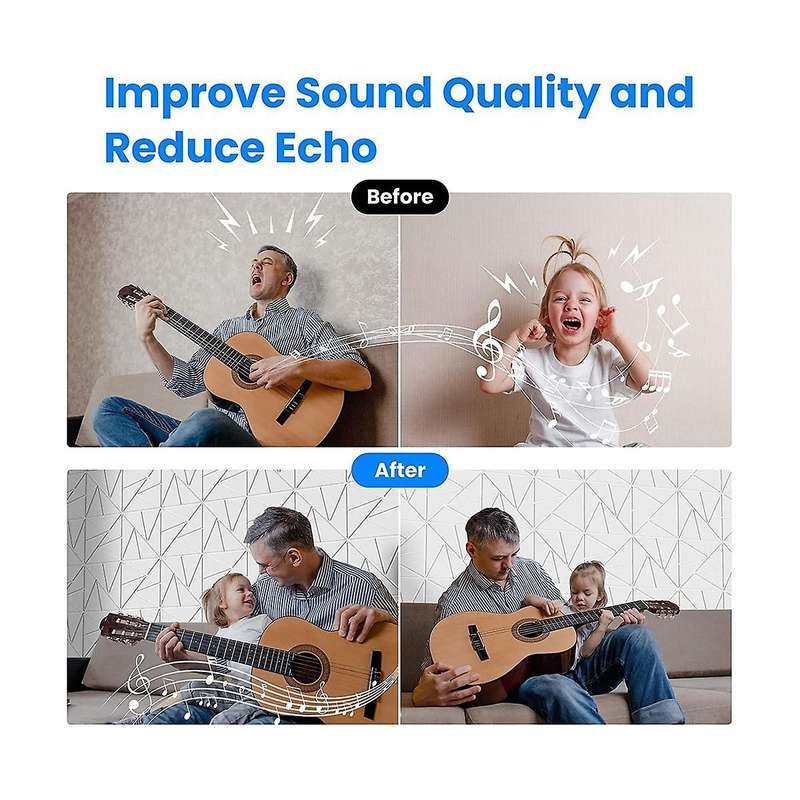 16pcs Self-adhesive Acoustic Panels,square Sound Proof Foam Panels,12x12x0.4in High Density Soundpr