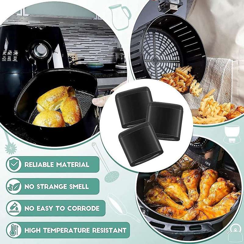 16Pcs Replacement Rubber Bumpers for AirFryer Grill Pan AirFryer Pieces Non-Scratch Protective Cove