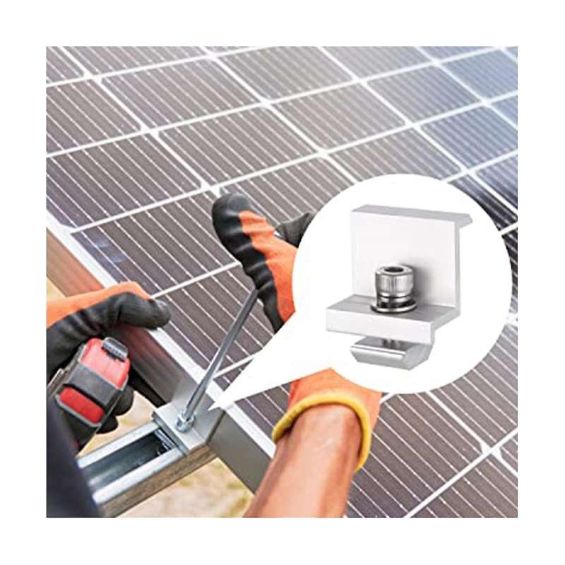 16pcs Solar Module Bracket End Clamp, 35mm Module Bracket End Clamp, Solar Panel Bracket Clamp,sola