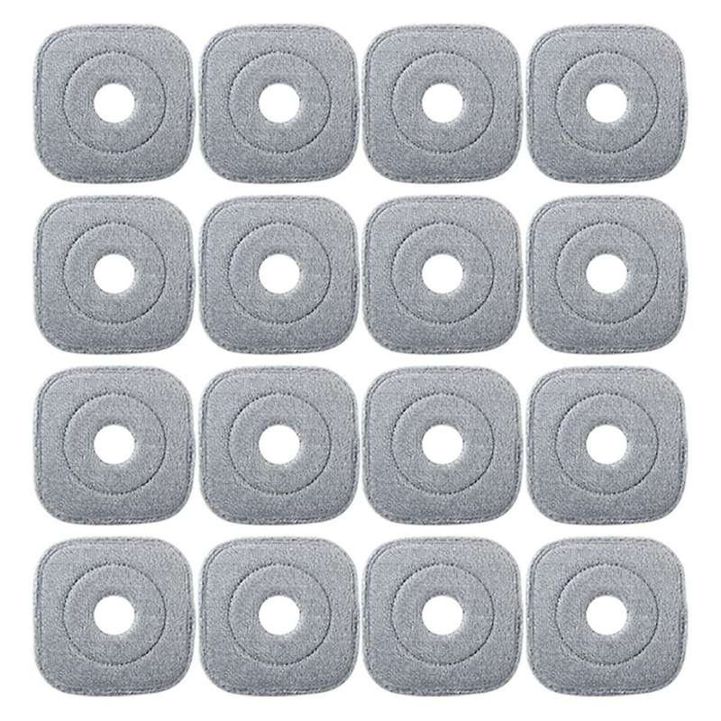 16Pcs Washable Mop Cloth for Mop Squeeze Mop Automatic Separation Rotating Cleaning Floors Mop Pads
