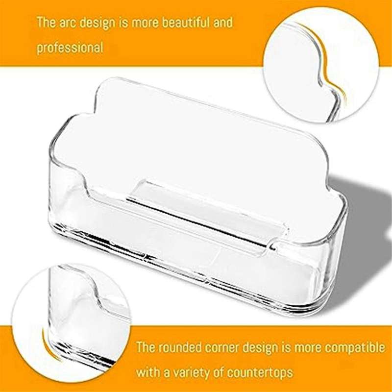 16pcs Transparent Business Card Box Business Card Holder Desktop Business Card Holder Exhibition Bus