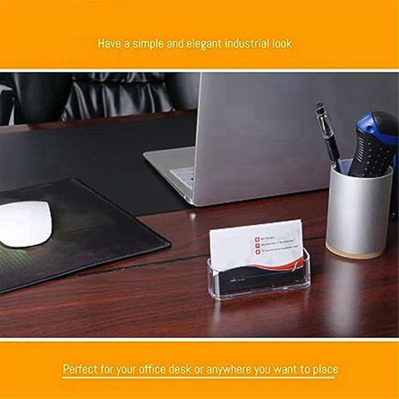 16pcs Transparent Business Card Box Business Card Holder Desktop Business Card Holder Exhibition Bus
