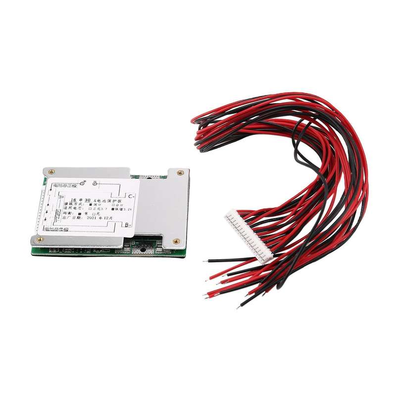 16S 48V 30A LiFePo4 Battery Protection Board BMS PCB with Balance