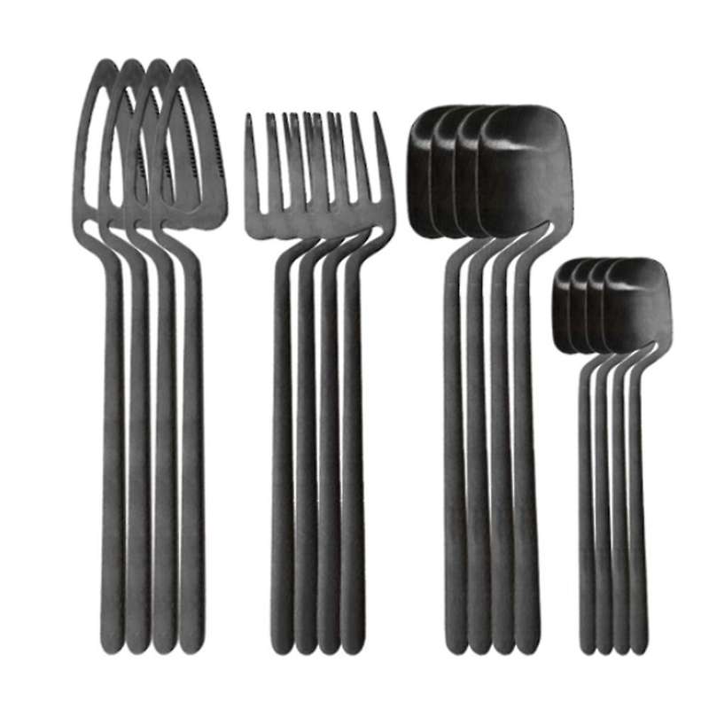 16pcs/set 304 Stainless Steel Dinnerware Set Knife Fork Spoon Dinner Set Kitchen Flatware Tableware
