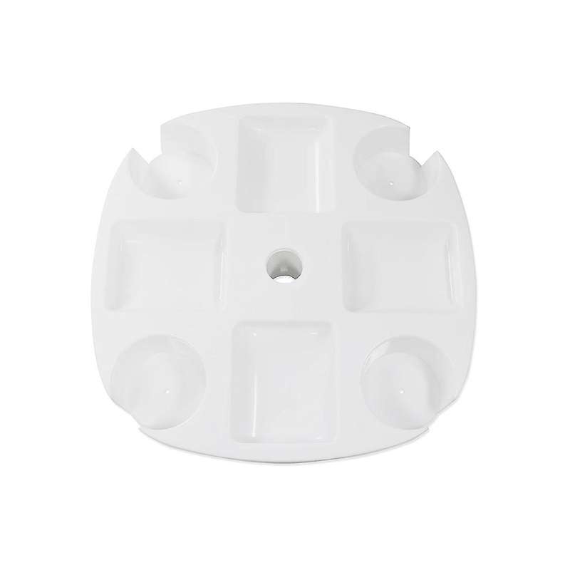 17 Inch Beach Umbrella Table Tray with Cup Holders & Snacks Compartments for Beach, Garden & Swimmi