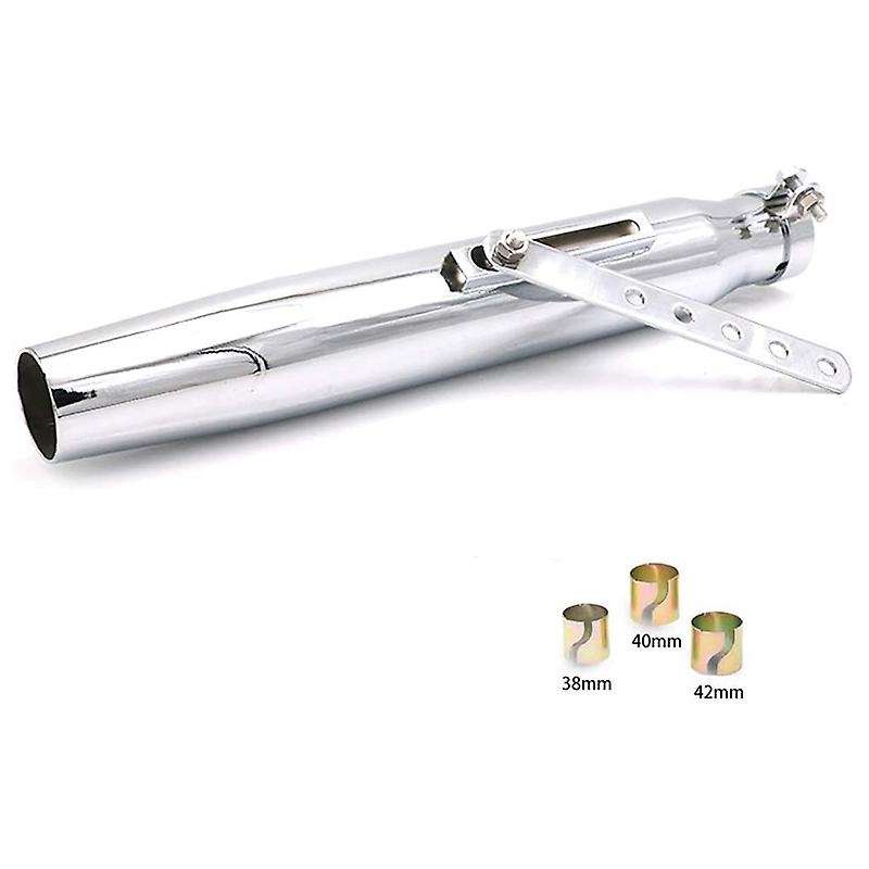 17 inch Motorcycle Exhaust Pipe Muffler for Cafe Chopper Custom Retro Vintage Rear Pipe Tube