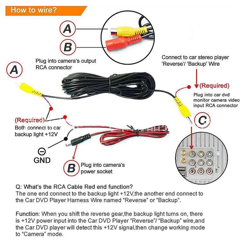 170 degree High-Definition Night Vision CCD Car Rear View Camera with 4LED Lights