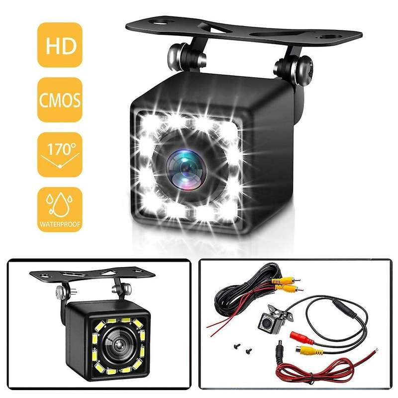 170 degree HD CMOS Car Rear View Reverse Backup Camera 12 LED Waterproof Night Vision Universal Back