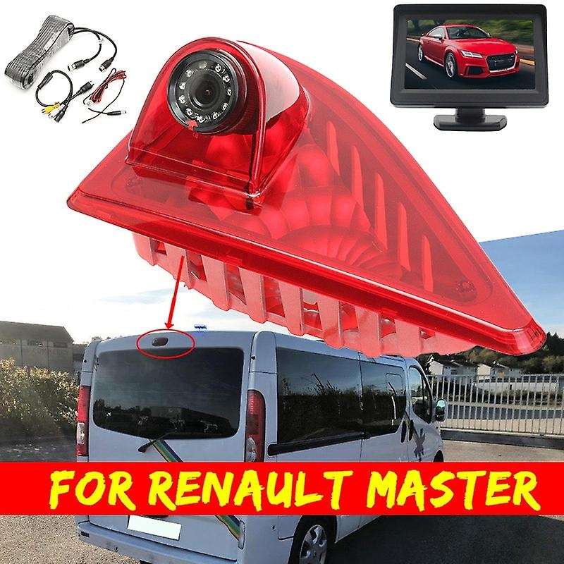170 degree Backup RearView Camera Brake Light & 4.3Inch Monitor for Master NV400 Opel Movano 2010-20