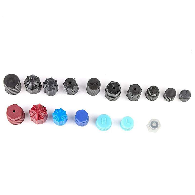 170Pcs Universal Air Conditioning R134A R12 High Low Side Valve Core Service Port Dust Cap Replaceme