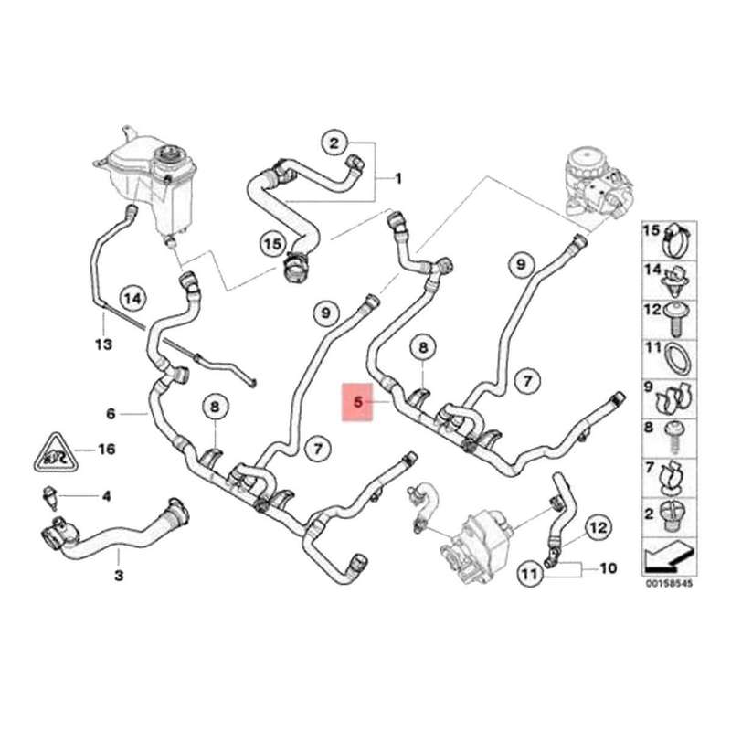 17127548222 Engine Water Pipe Coolant Pipe Radiator Hose for 1712 7548 222