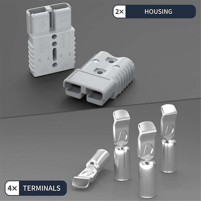175Amp Battery Quick Connect/Disconnect Connector, Wiring Harness Plug Connector Kit for Car Winch