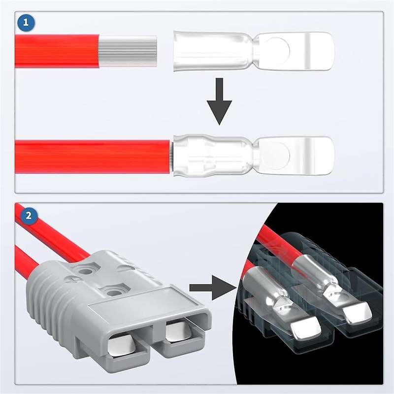 175Amp Battery Quick Connect/Disconnect Connector, Wiring Harness Plug Connector Kit for Car Winch