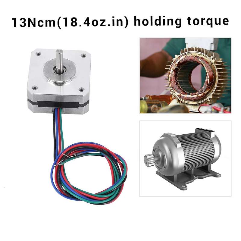 17Hs08-1004S 4-Lead Nema 17 Stepper Motor 20Mm 1A 13Ncm(18.4Oz.In) 42 Motor Nema17 Stepper for Diy