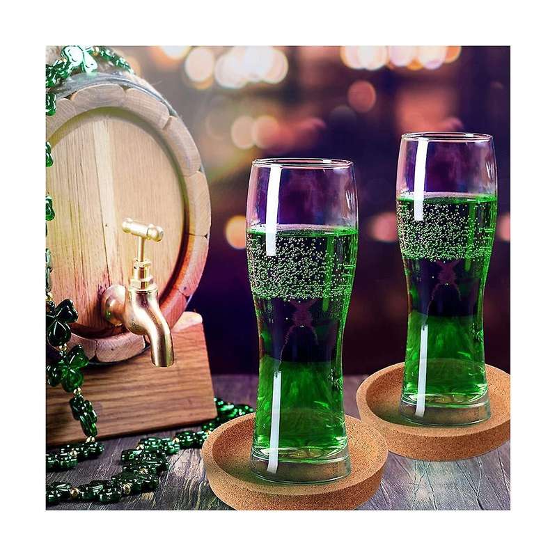 18 Cork Coasters Bulk 4 Inch Round Lip Cup Holder Leak Proof Cork Coasters for Drinks Reusable Abso