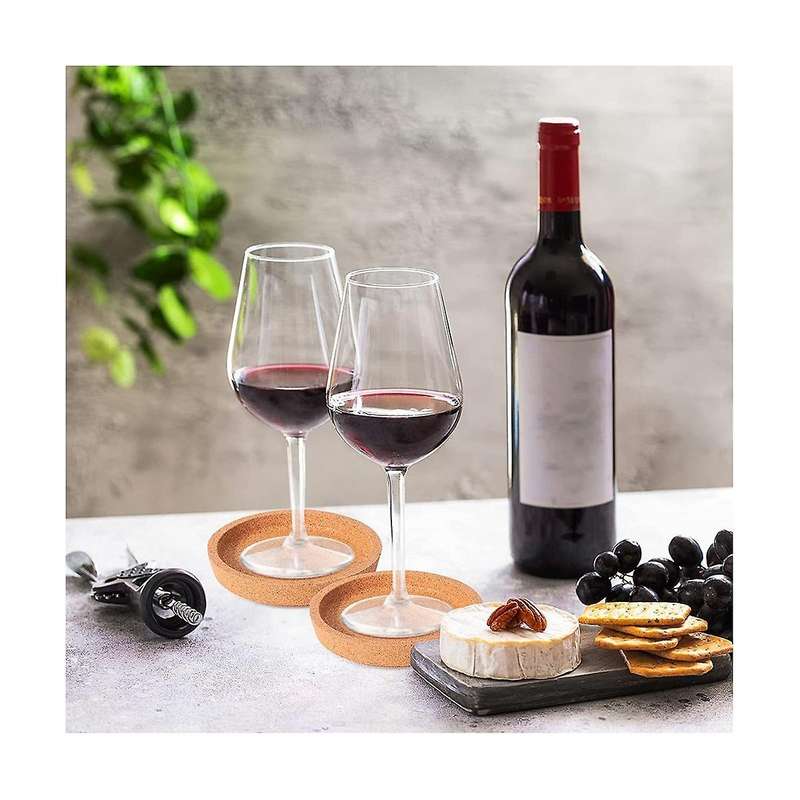 18 Cork Coasters Bulk 4 Inch Round Lip Cup Holder Leak Proof Cork Coasters for Drinks Reusable Abso