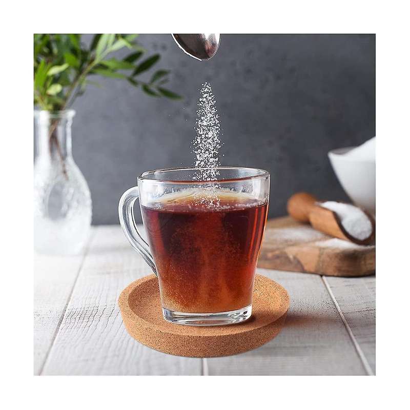 18 Cork Coasters Bulk 4 Inch Round Lip Cup Holder Leak Proof Cork Coasters for Drinks Reusable Abso