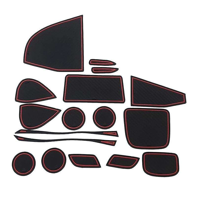 17pcs Gate Slot Pad for Yaris 2021 2022 Accessories Interior Non-slip Anti Dust Cup Holder Inserts