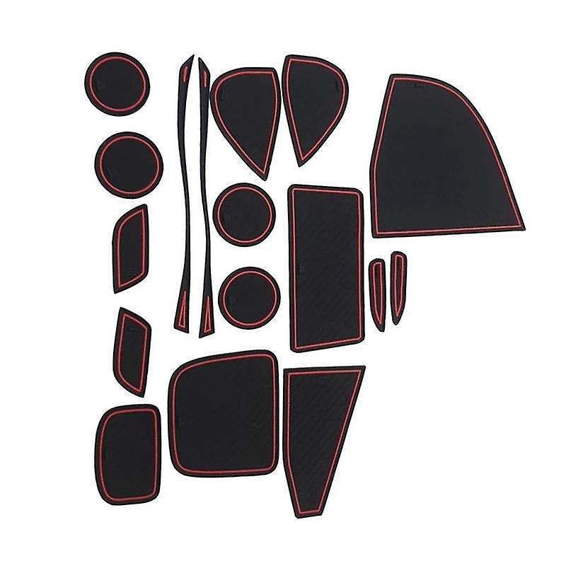 17pcs Gate Slot Pad for Yaris 2021 2022 Accessories Interior Non-slip Anti Dust Cup Holder Inserts