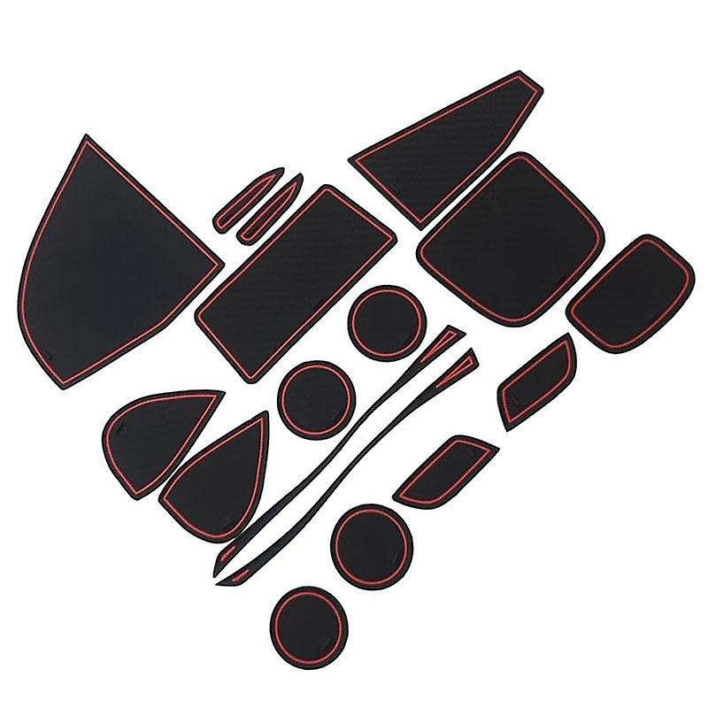 17pcs Gate Slot Pad for Yaris 2021 2022 Accessories Interior Non-slip Anti Dust Cup Holder Inserts