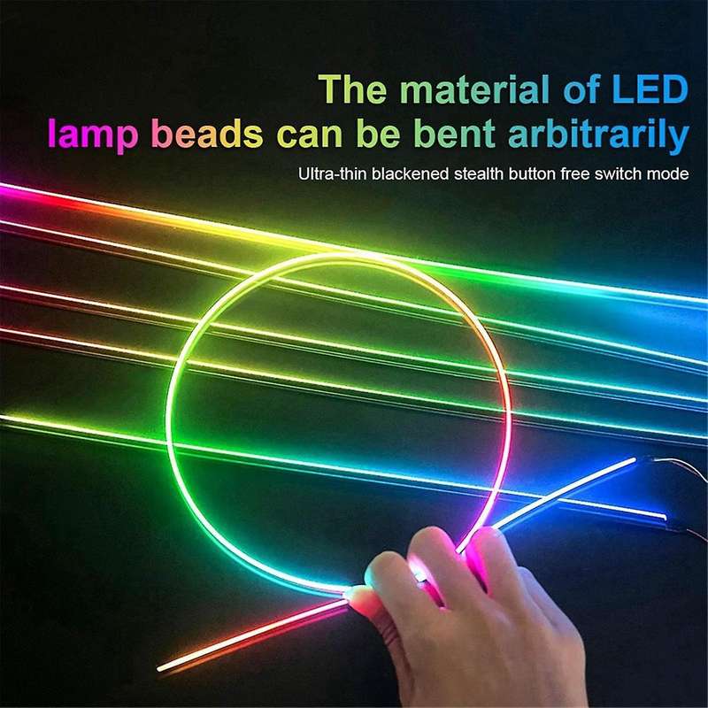 18 in 1 RGB Symphony Streamer Car Ambient Lights Interior LED Acrylic Strips Decoration Atmosphere L