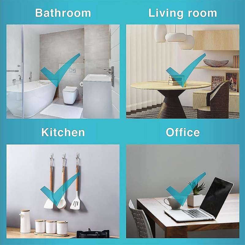 18 Hooks+24 Strips, Medium Utility Hooks, Organize Damage-free Hanging Hooks Heavy Duty with Adhesi