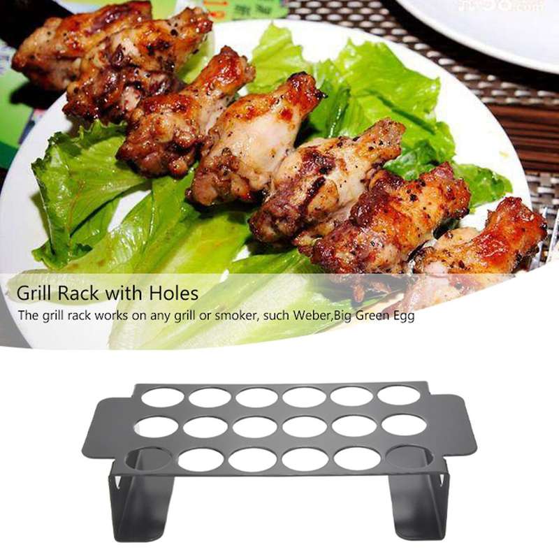 18 Holes Jalapenos Chili Pepper Grill Rack Stainless Pepper Barbecue Rack for Roasting Chili Or Chi