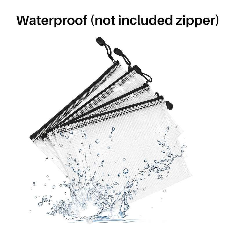 18 Pack A5 Mesh Zipper Pouch,Zipper File Bags, Storage Bags for School and Travel