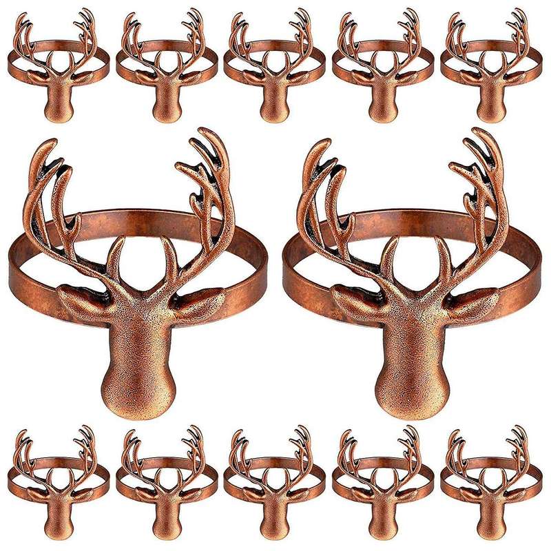 18 Pcs Christmas Deer Napkin Rings Deer Napkin Rings Napkin Holders Christmas Table Decoration for P