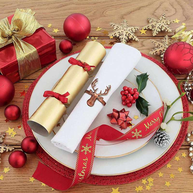 18 Pcs Christmas Deer Napkin Rings Deer Napkin Rings Napkin Holders Christmas Table Decoration for P
