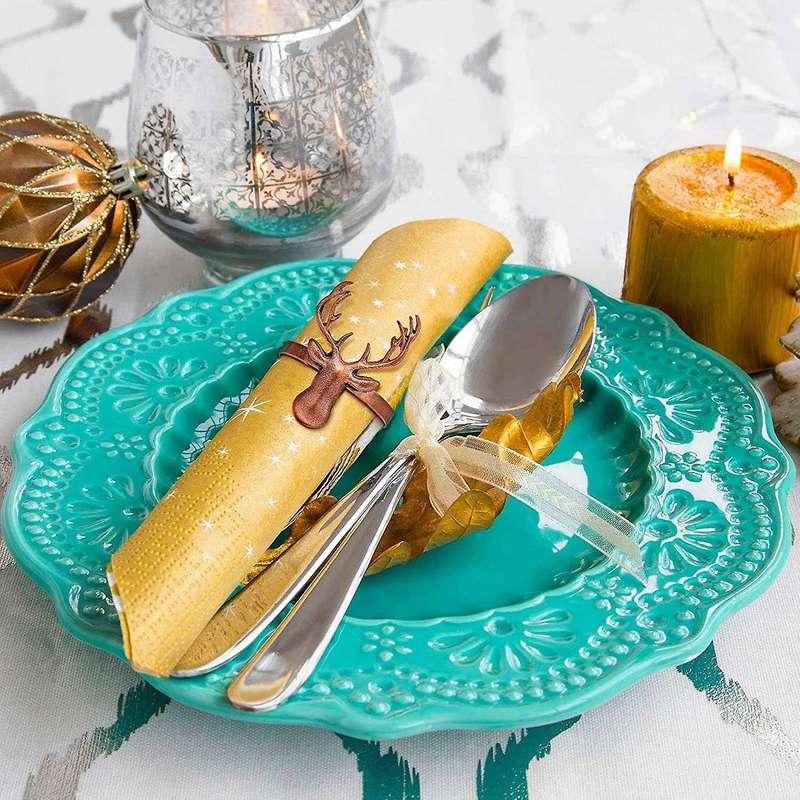 18 Pcs Christmas Deer Napkin Rings Deer Napkin Rings Napkin Holders Christmas Table Decoration for P