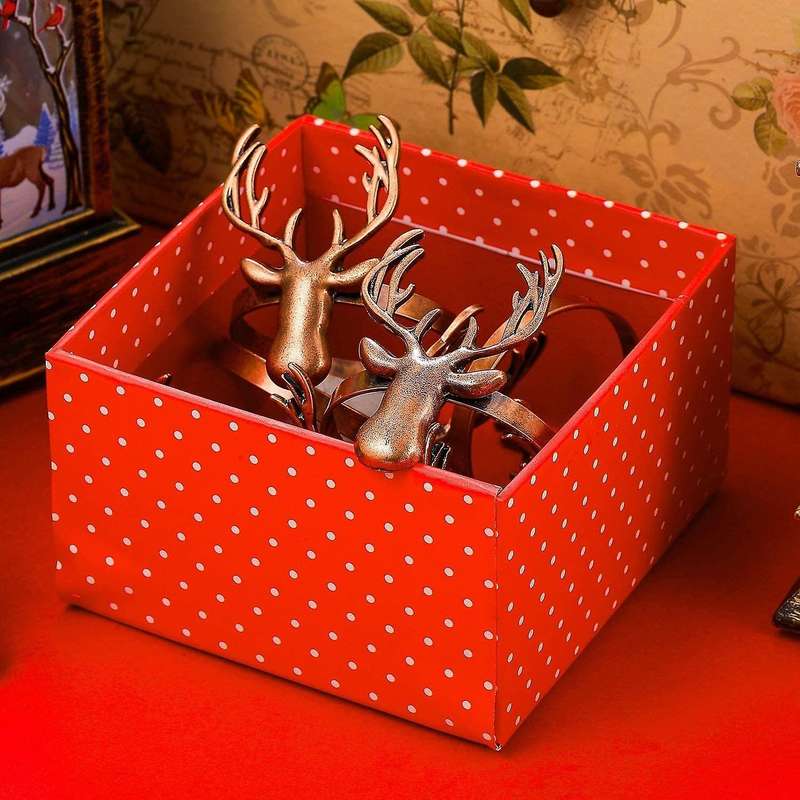18 Pcs Christmas Deer Napkin Rings Deer Napkin Rings Napkin Holders Christmas Table Decoration for P