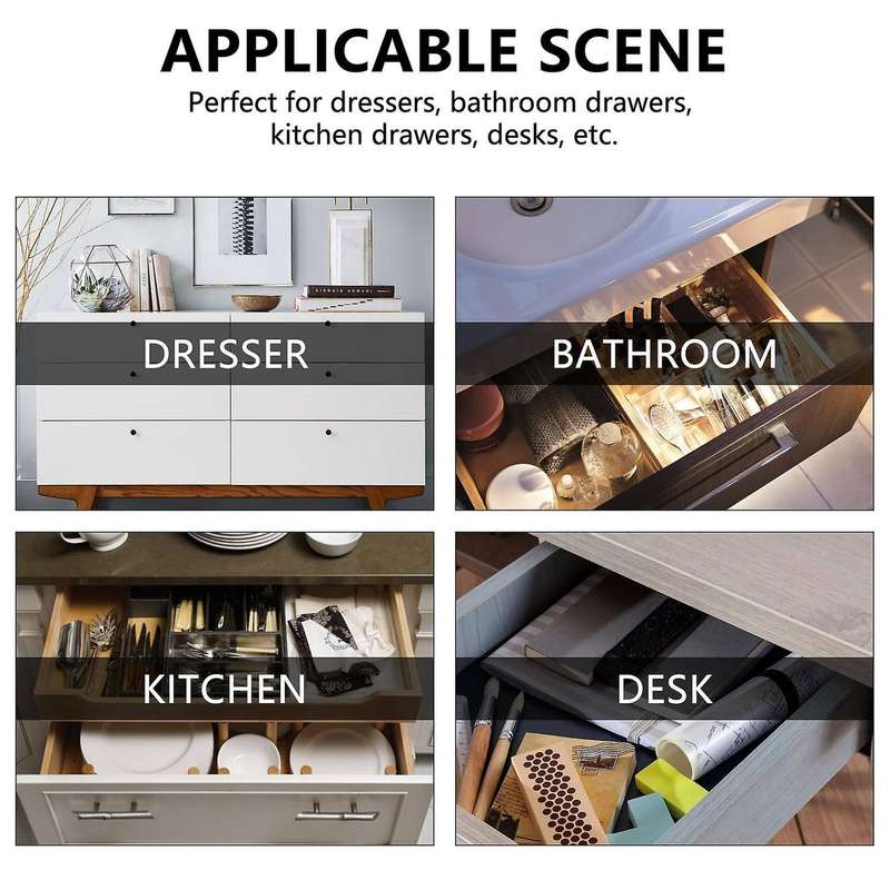 18 Pack Drawer Organizer Tray, Multi- Desk Drawer Tray Organizer for Kitchen Bathroom Office Bedroo