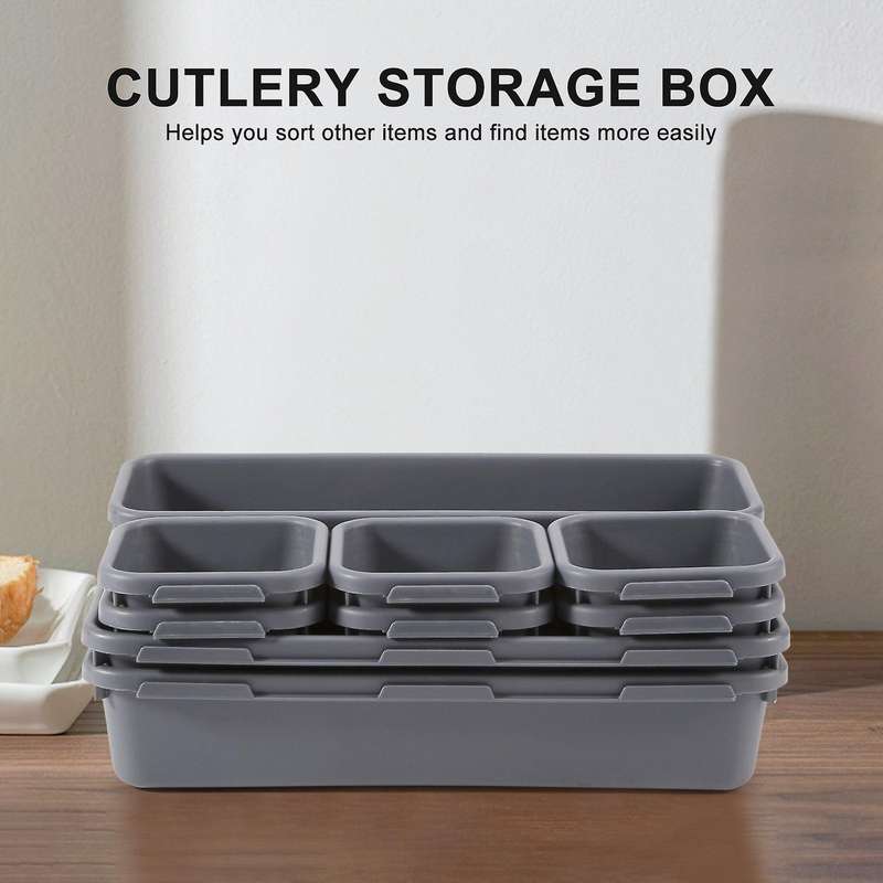 18 Pack Drawer Organizer Tray, Multi- Desk Drawer Tray Organizer for Kitchen Bathroom Office Bedroo