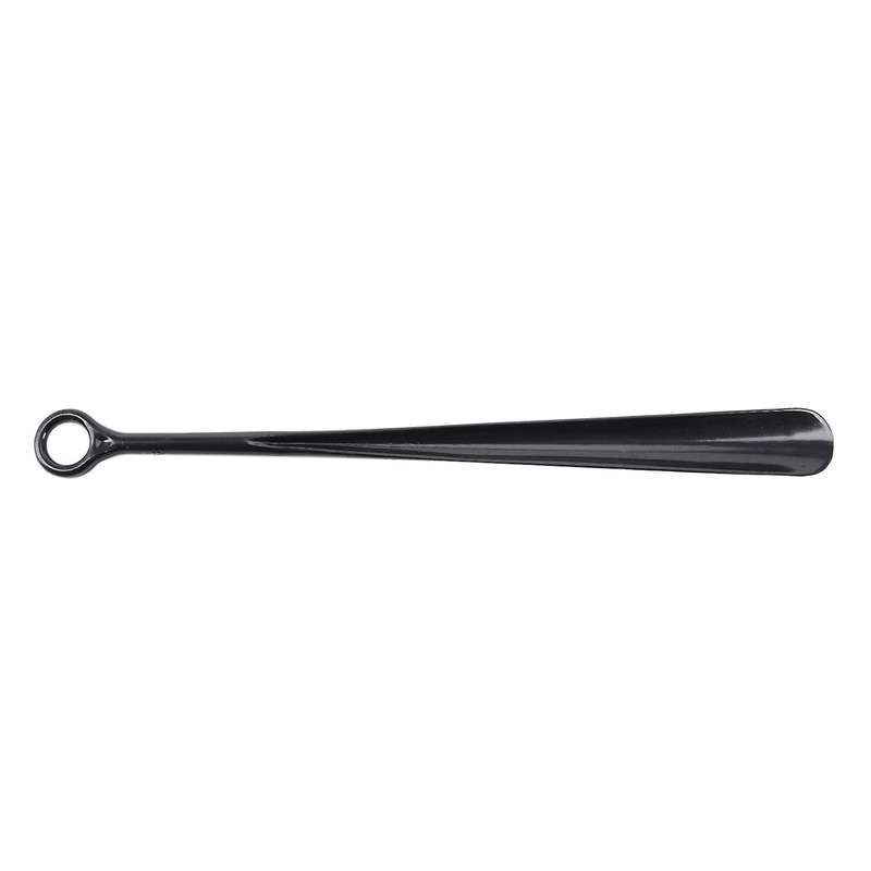 18.5inch Plastic Extra Long Handle Shoe Horn Shoehorn Flexible Easy Sturdy Slip Aid, 1x Black