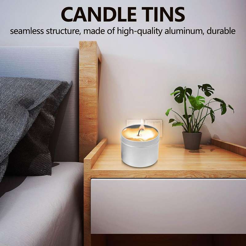 18 Piece Candle Tin , 4 , Candle Containers for Diy Candle Making,candle Container,handmade Candle