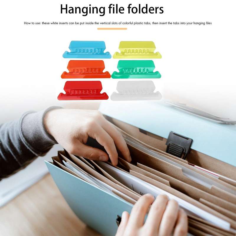 180 Sets 2 Inch Hanging Folder Tabs and Inserts for Quick Identification Of Hanging Files Hanging F