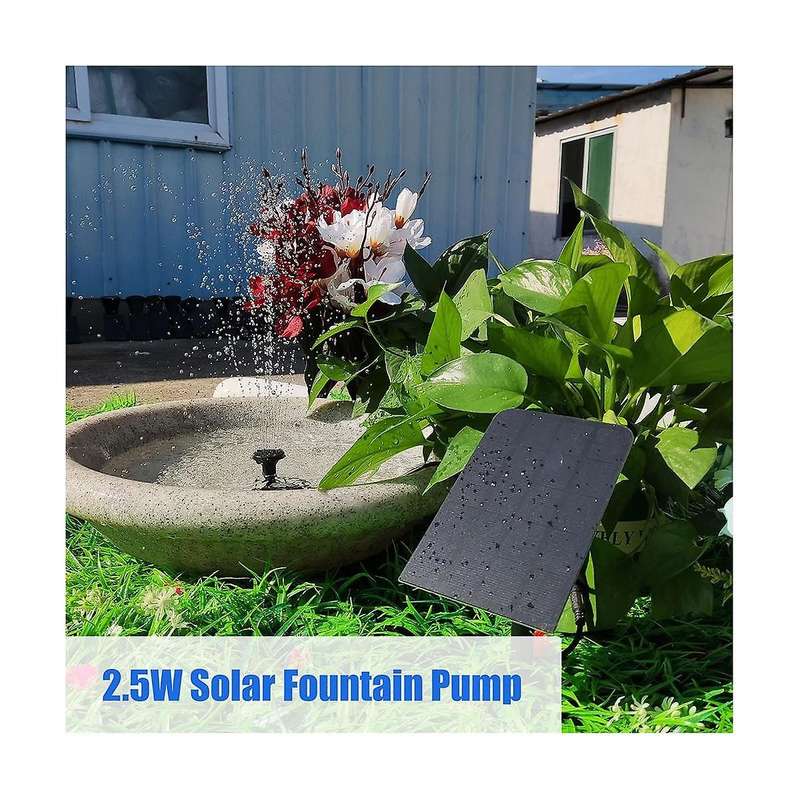 180l/h Solar Power Fountain Pump Water Pump for Bird Bath Garden Backyard Pool Solar Powered Water