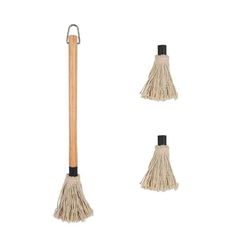 18Inch Basting Brush BBQ Mop BBQ Brushes for Sauce Durable Natural Hardwood Handle BBQ Grill Brush a