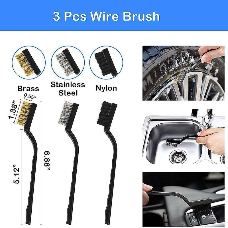 18Pcs Car Wheel Tire Brush Set Auto Detailing Set Car Cleaning Kit for Cleaning Wheels,Interior,Exte