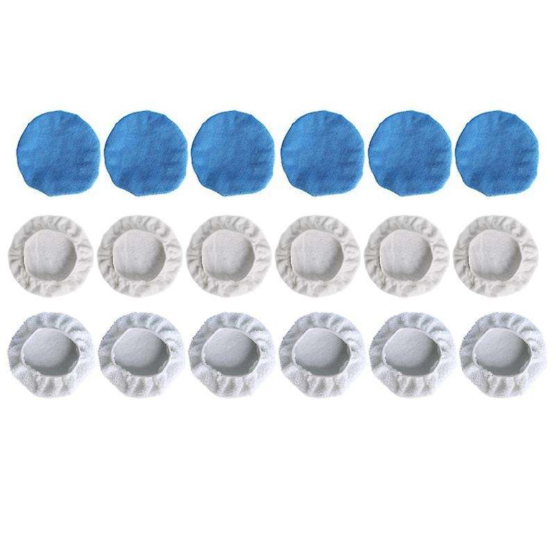 18Pcs Car Polisher Pad Bonnet Soft Microfiber Polishing Bonnet Buffing Pad Cover for Car Polisher 9-