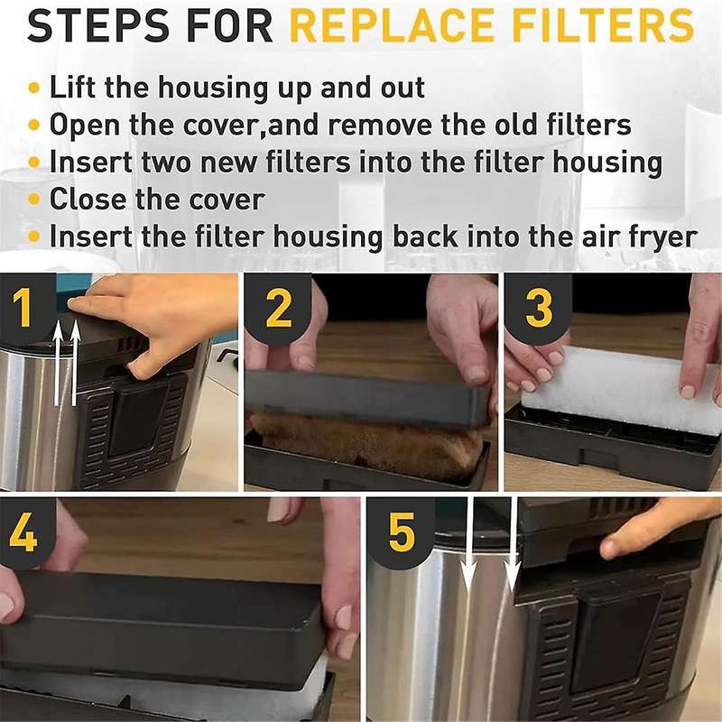 18PCS Air Fryer Replacement Filters Compatble for Pot Air Fryer Vortex Plus 6QT Filters Accessories