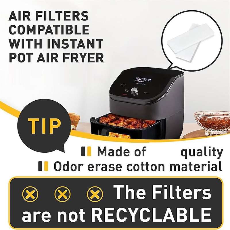 18PCS Air Fryer Replacement Filters Compatble for Pot Air Fryer Vortex Plus 6QT Filters Accessories