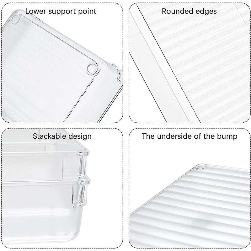18PCS Separate Drawers Organiser System, Non-Slip Drawer Organiser