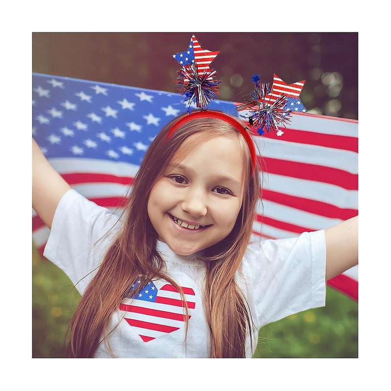 18pcs Independence Day Headwear Patriotic Head Boppers Headband Fourth 4th Of July Party Accessories