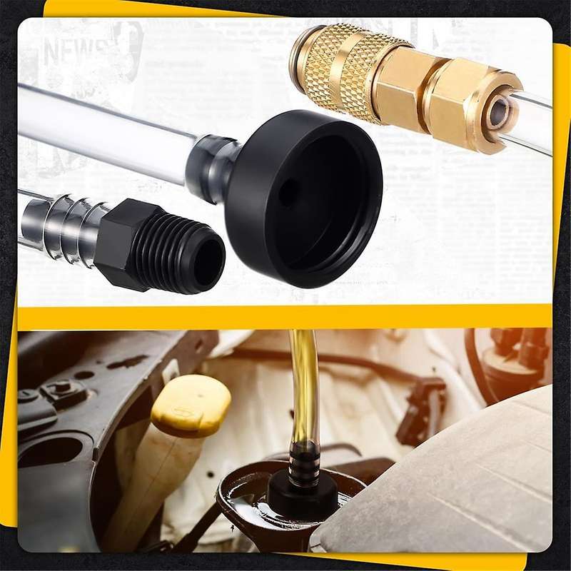 19 Pcs Hydraulic Steering Oil Filler Bleed Tube Bridge Hose Kit and Seal Kit with Pin Wrench with H